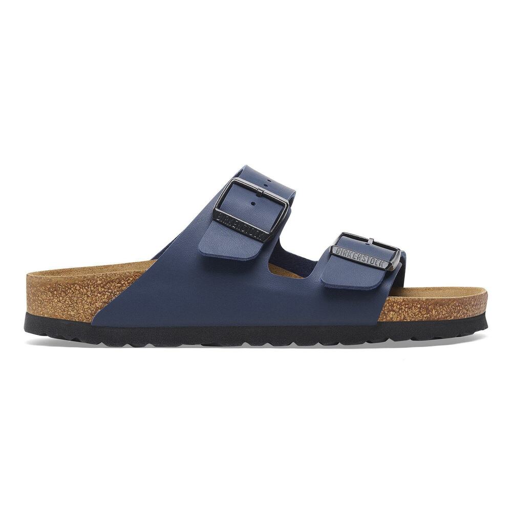 Birkenstock Arizona Soft‎ Footbed Blue Birko Flor Double Strap Comfort Sandals - Picture 5 of 12